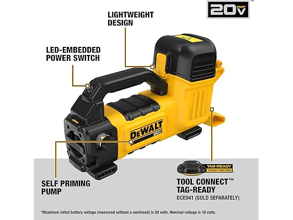 DEWALT DCE050B 20V MAX Transfer Pump