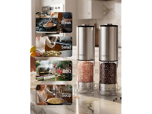 TOMEEM Electric Salt & Pepper Grinders