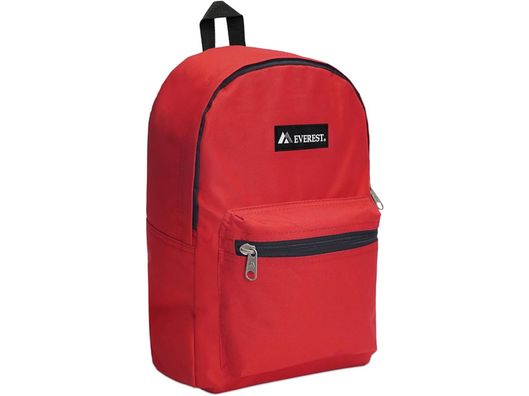 Everest Luggage Basic Backpack, Red, Medium