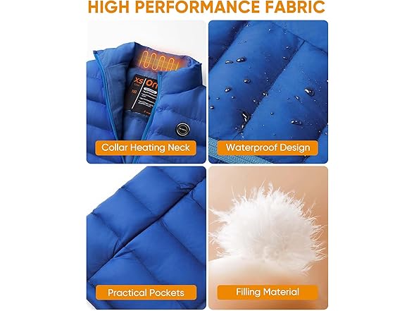 ORRNIKKO Kids Heated Vest (Blue, S)