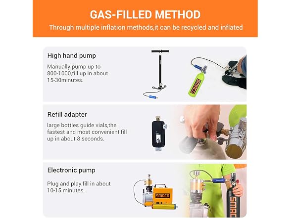 SMACO Mini Scuba Tank Diving Gear for Diver 0.5L