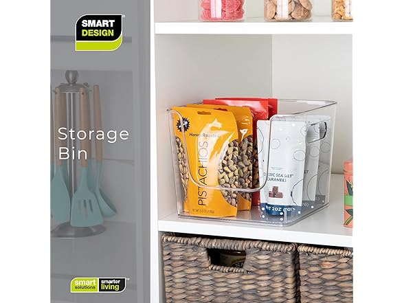 Smart Design Clear Storage Bin 10"x10"