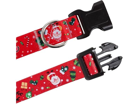 HQYDDMI Christmas Dog Collar with Santa Print