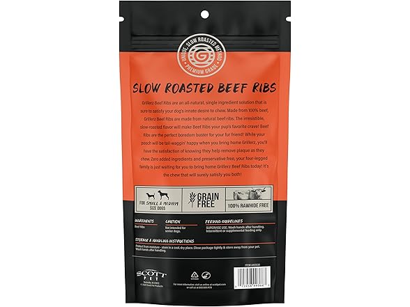 Grillerz Pitmasterz Ribs Dog Chews, 3-Ct