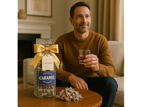 Scotch Whiskey Caramels & Glass Decanter