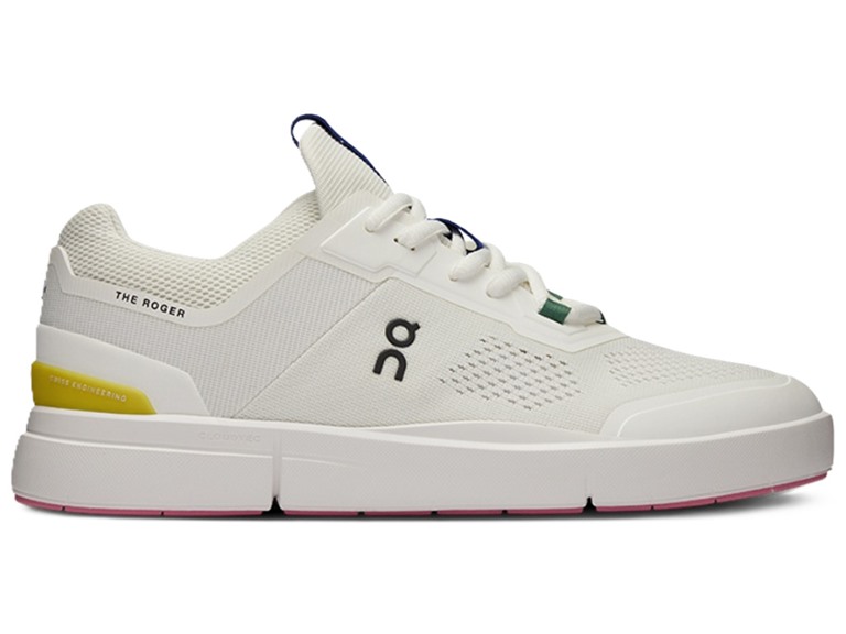 On Running The Roger Spin Women's Shoes Undyed-White/Yellow Size 9