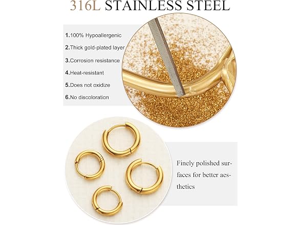 Wssxc Surgical Steel Earrings Set
