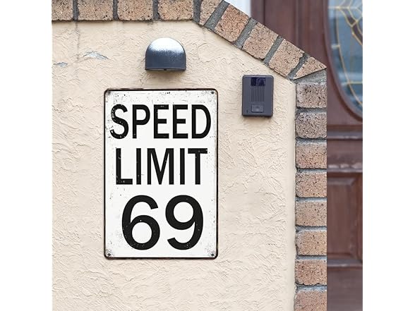 Speed Limit 69 Sign Funny Room Decor