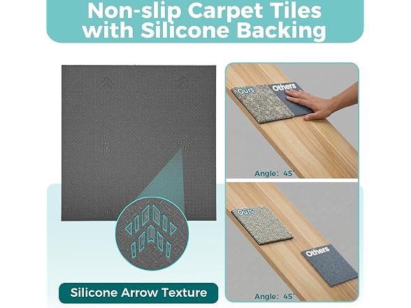 jxgzyy 12Pcs Carpet Tiles 20x20 Padding