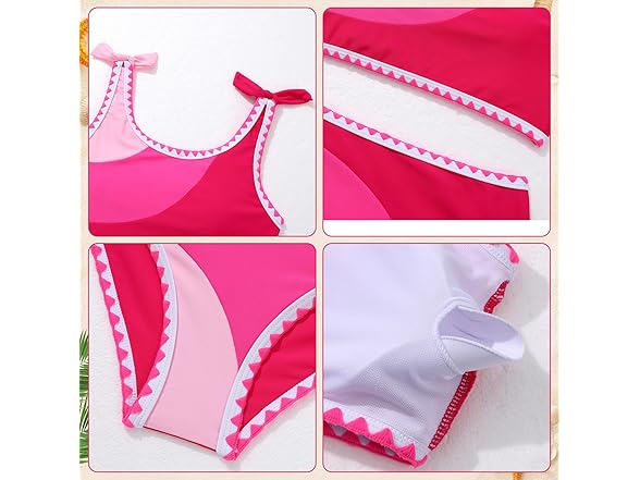 Mestown Girls Two Piece Swimsuits Color Block