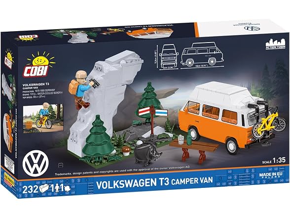 COBI Action Town Volkswagen T3 Camper Van, 232 Pieces