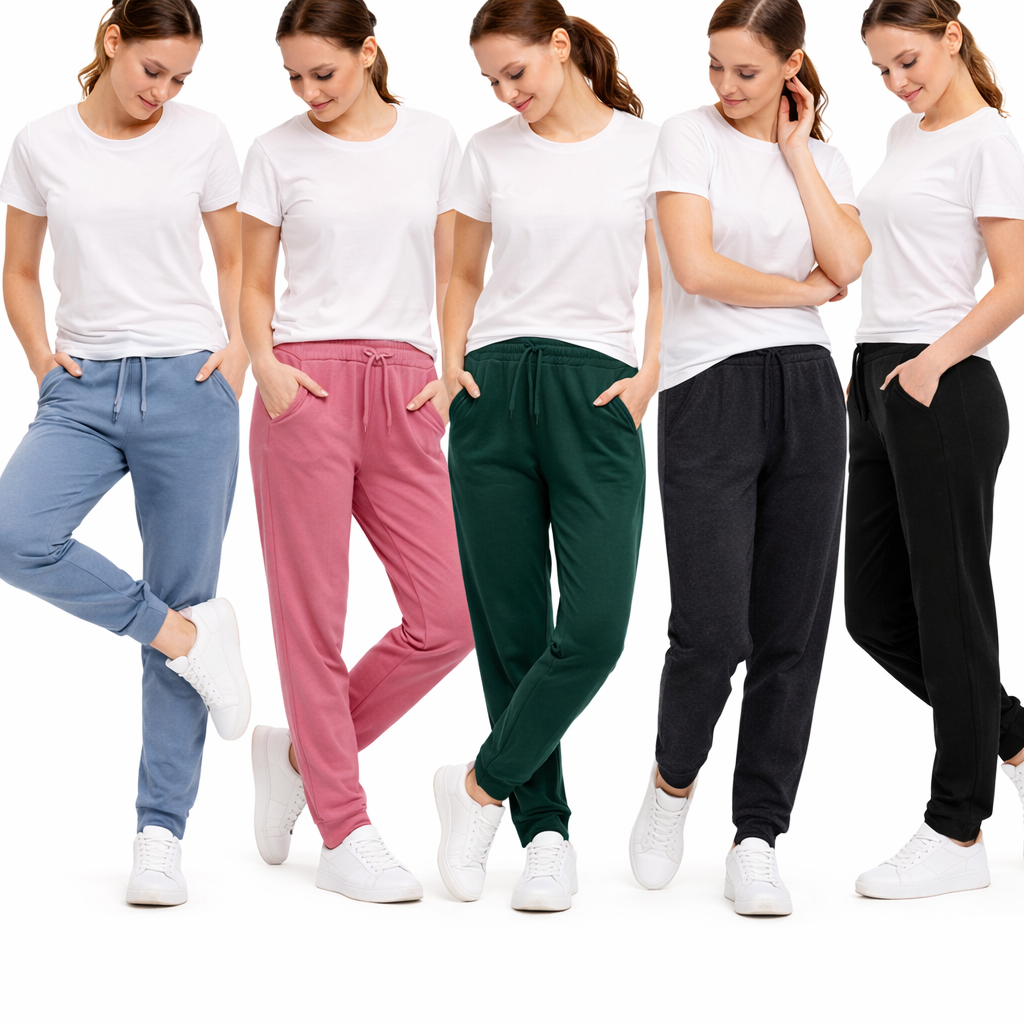 3Pk Womens Fleece-Lined Jogger Pants - Gallery 5