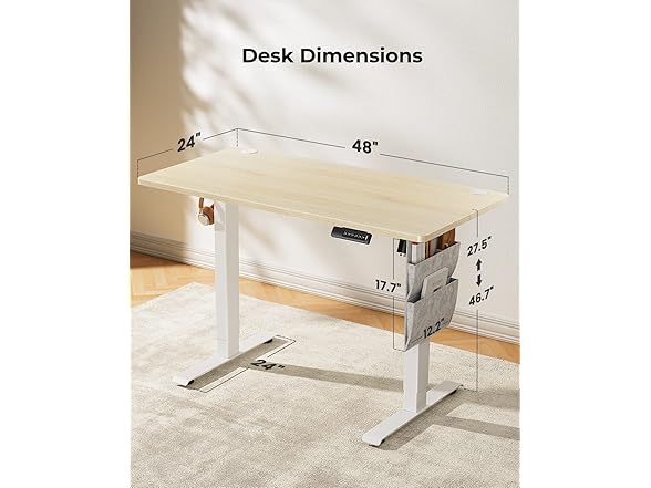 Marsail Electric Adjustable Height Standing Desk