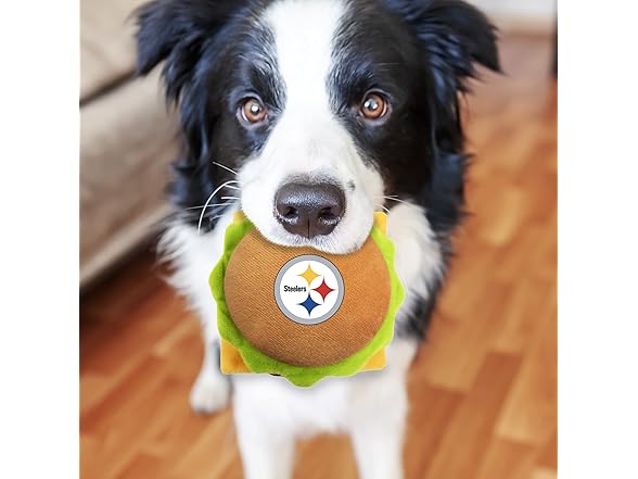 Pets First NFL Cheese Burger Pet Toy