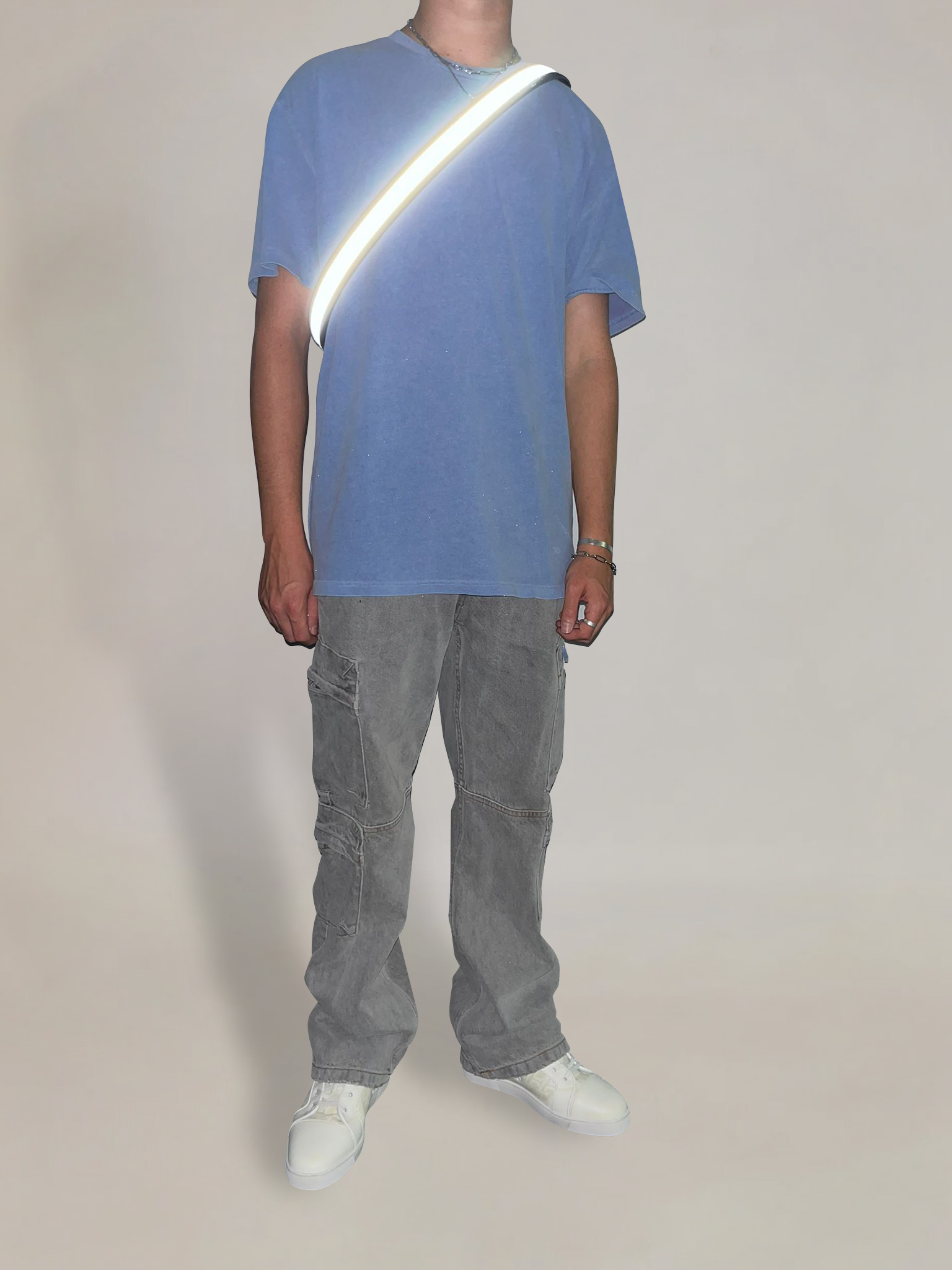 Mens 2in1 Reflective/Black Utility Belt - Gallery 21