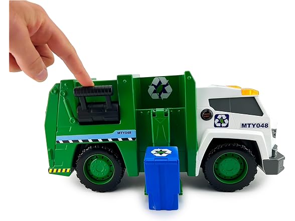Mighty Fleet Power Movers 15" Interactive Garbage Truck Toy