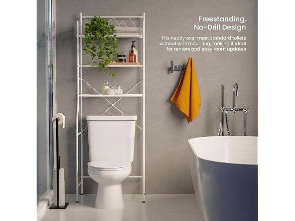 Home Zone Living Over-the-Toilet Bathroom Storage 