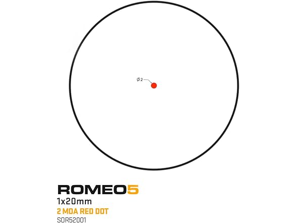 Sig Sauer SOR52001 1x20mm Romeo-5 1x20 Compact 2 MOA Red (Open Box)
