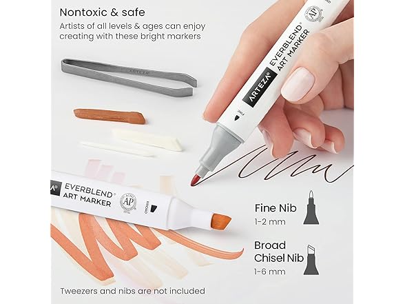 ARTEZA Alcohol Markers Set of 36 Portrait & Skin Tone