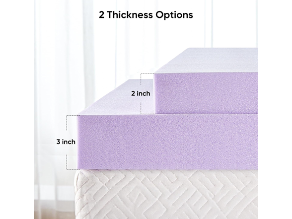 Marsail 2-inch King Memory Foam Mattress Topper