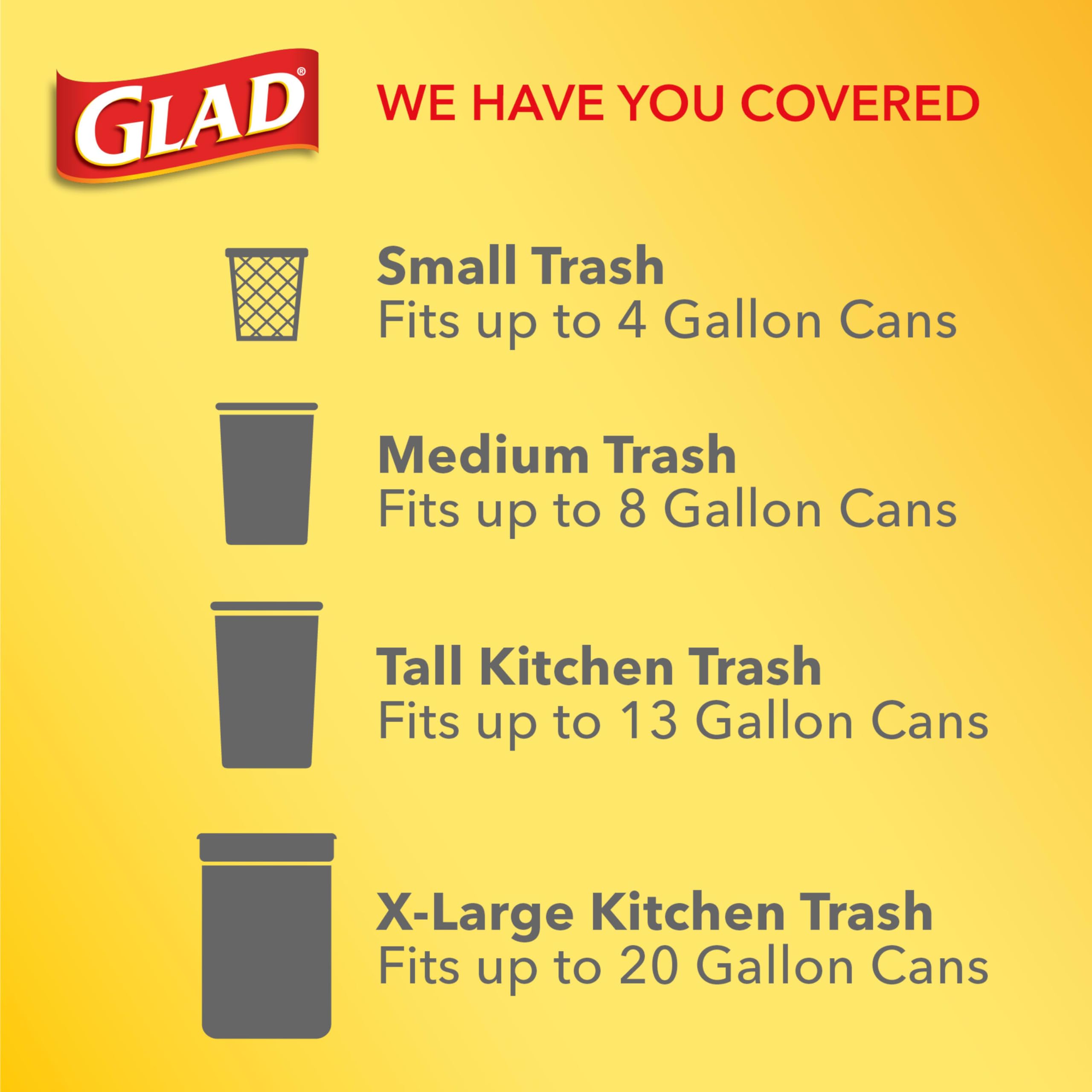 Glad OdorShield Small Drawstring Trash - Gallery 6