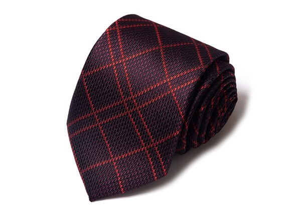 Dark Charcoal & Crimson Plaid