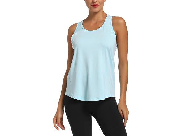 Hlxfhb Women (M) Workout Tank Tops Gym Yoga Shirts