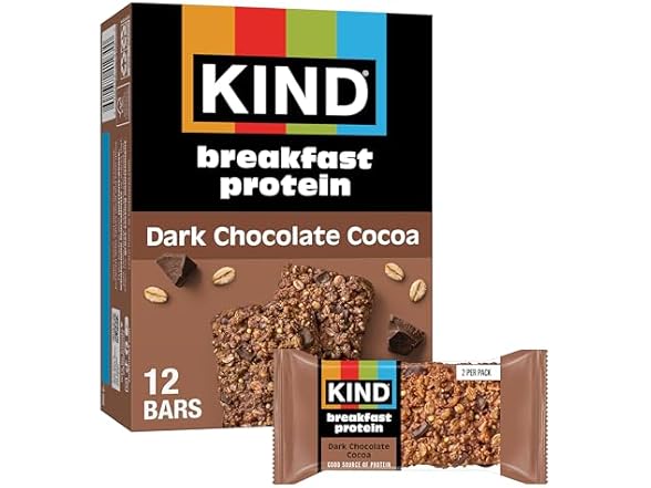 12CT KIND Breakfast Protein Bars, Dark Chocolate