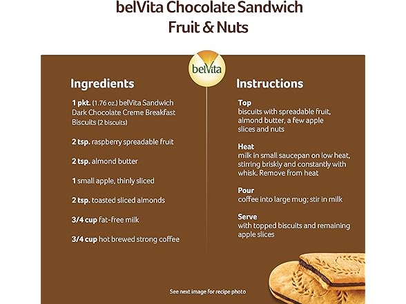 12PK belVita Breakfast Sandwich Dark Chocolate Creme