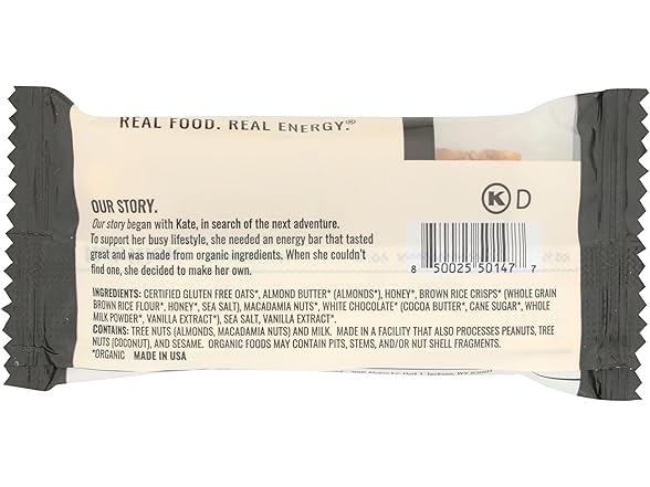 Organic White Chocolate Macadamia Bar