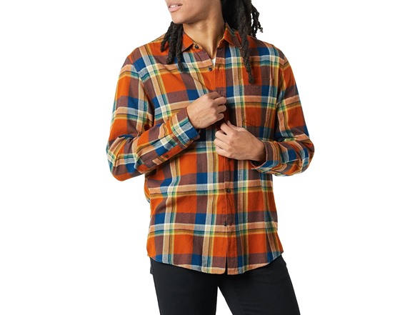 Blue Rust Orange Plaid