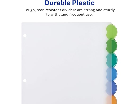 Avery Insertable Style Edge Plastic Dividers