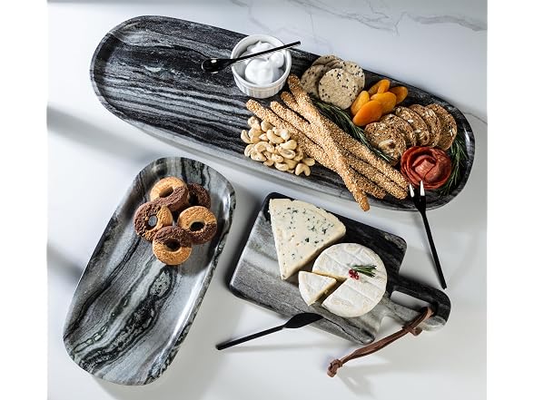 Abbott Collection Small Oblong Tray - Black