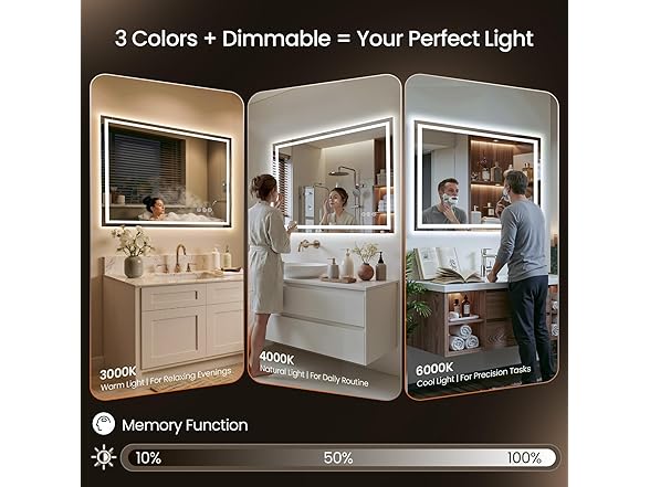 30x30 LED Bathroom Mirror