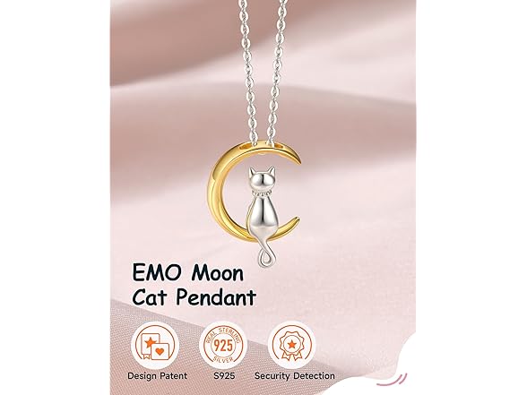 Just Being Cat Moon Necklace Daughter