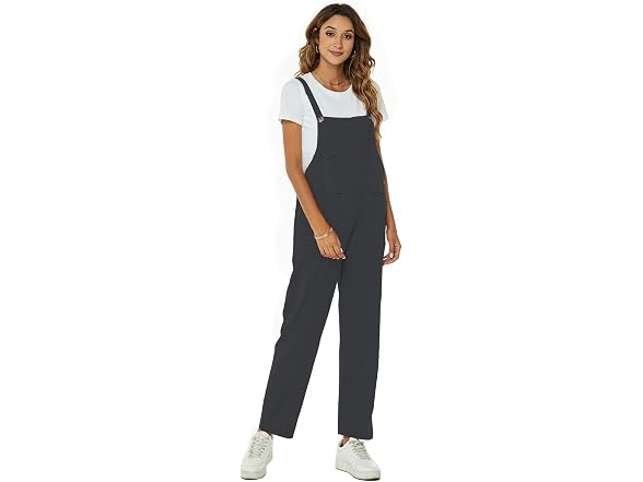 Flygo Women (XL) Cotton Linen Bib Jumpsuits
