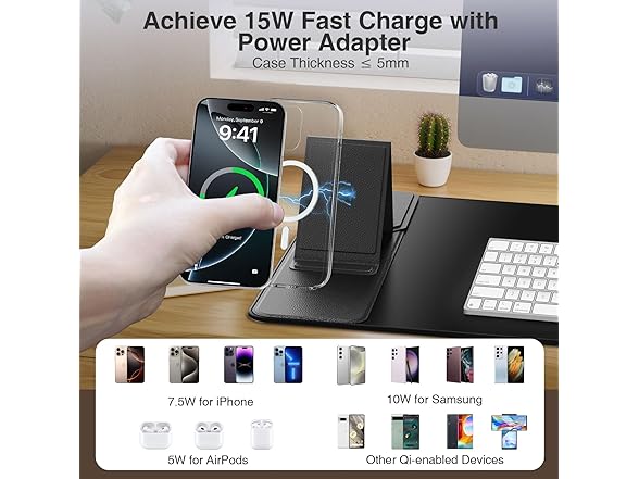 Wireless Charging Mouse Pad