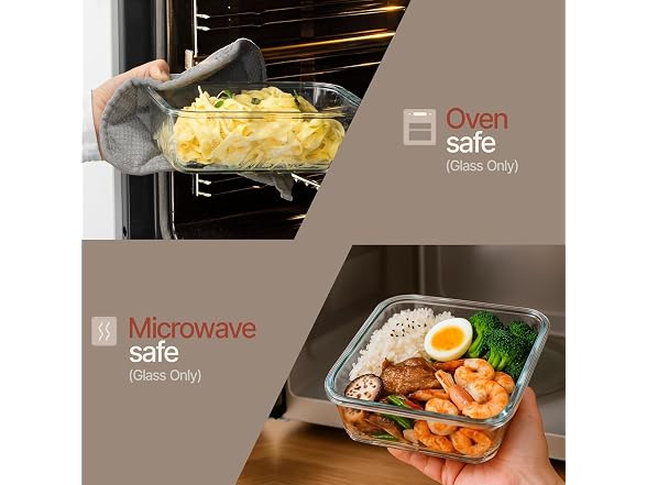 Borosilicate Glass Food Storage Containers with Lids 24 Piece Aqua