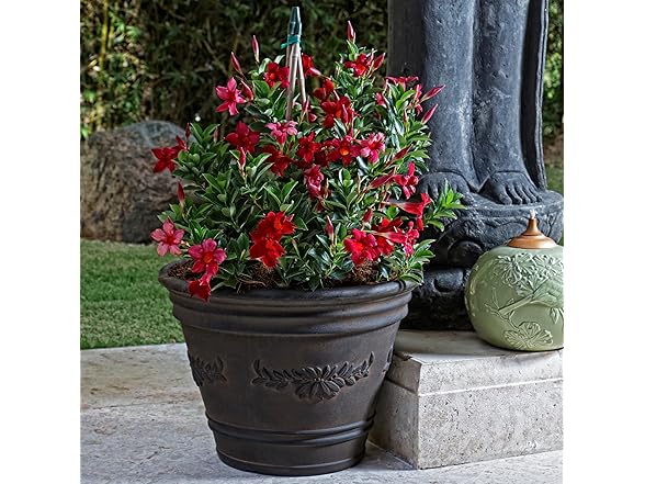 Sunnydaze 13-Inch Laurel Large Plant Pot 2 Pack