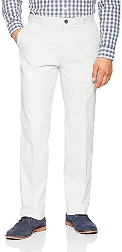 Amazon Essentials Men's Classic-Fit Wrinkle-Resistant Flat-Front Chino Pant (Available in Big & Tall), Light Grey, 33W x 28L