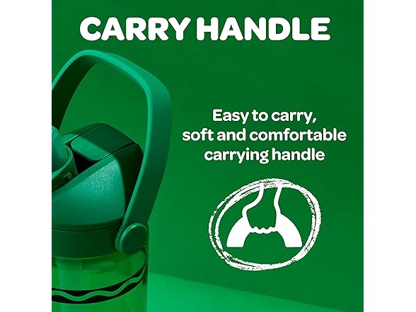 CamelBak Crayola Flip Straw Bottle, 14oz, Green