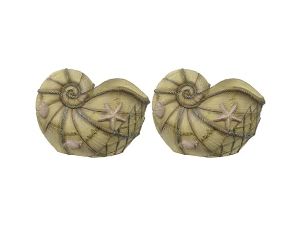 Set of 2 Conch Shell Shaped Planters