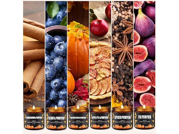 keliperry Fall Candles Set of 6