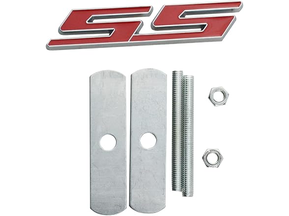 Front Grille SS Emblem Silver Red 1Pc