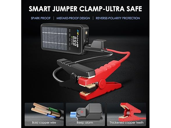 JIYHF 3000A Jump Starter with Air Compressor