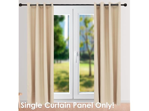 Sunnydaze Decor SNR-610 Blackout Curtain 52x108 Beige