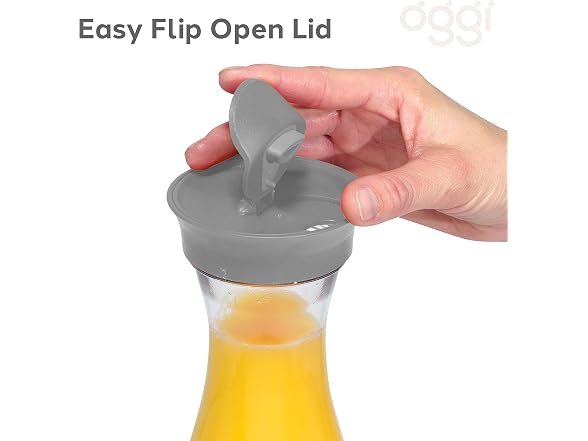 OGGI Clear Carafe w/Flip Open Lid 