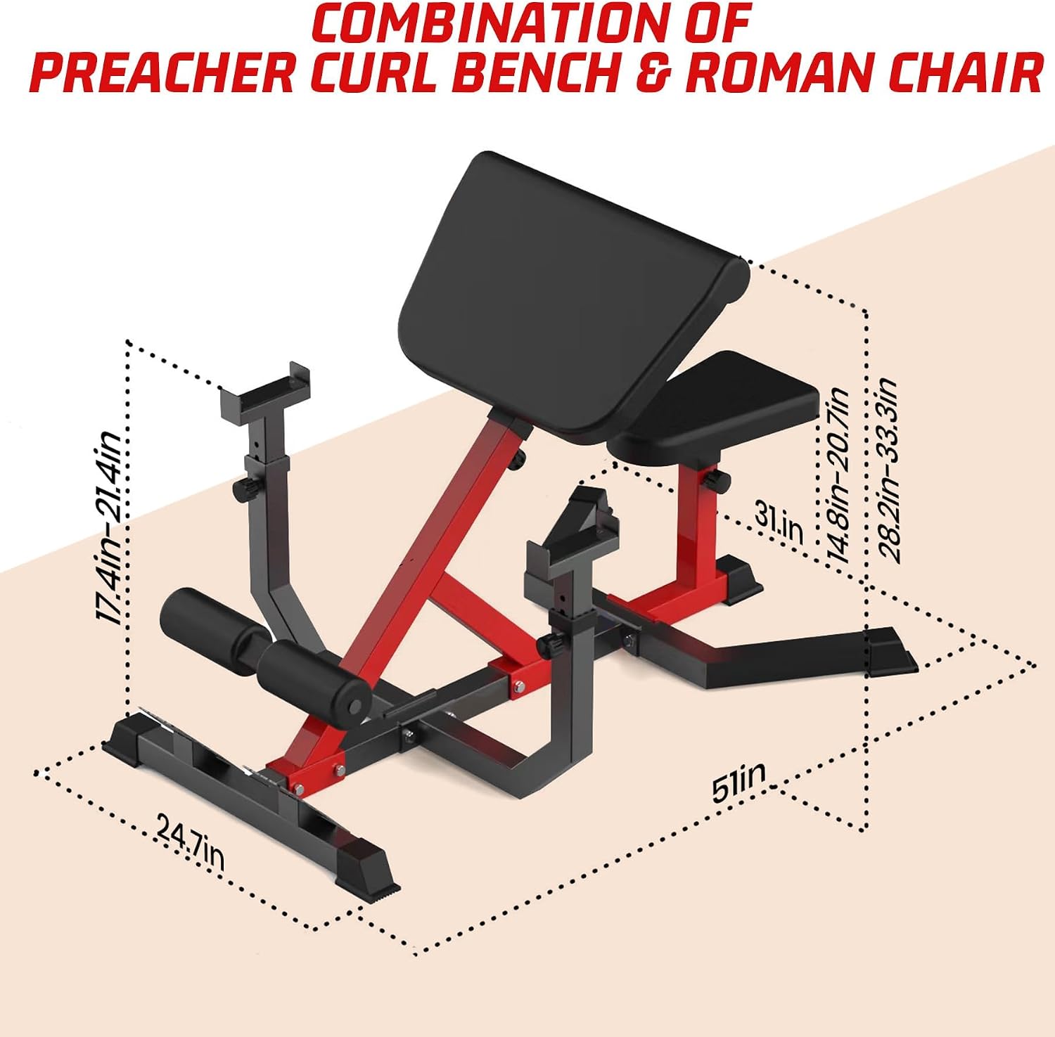 2-in-1 Roman Chair & Preacher wave Bench - Gallery 8