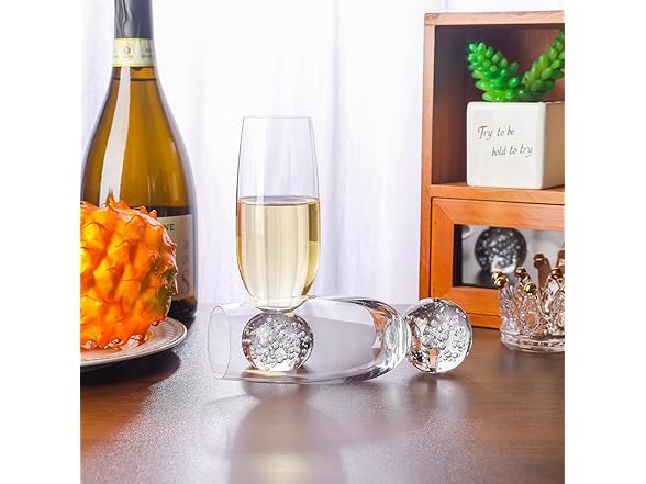 YLNNLC Crystal Lead-Free Champagne Flute