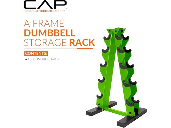 CAP A-Frame Hex Dumbbell Storage Rack, 150lb